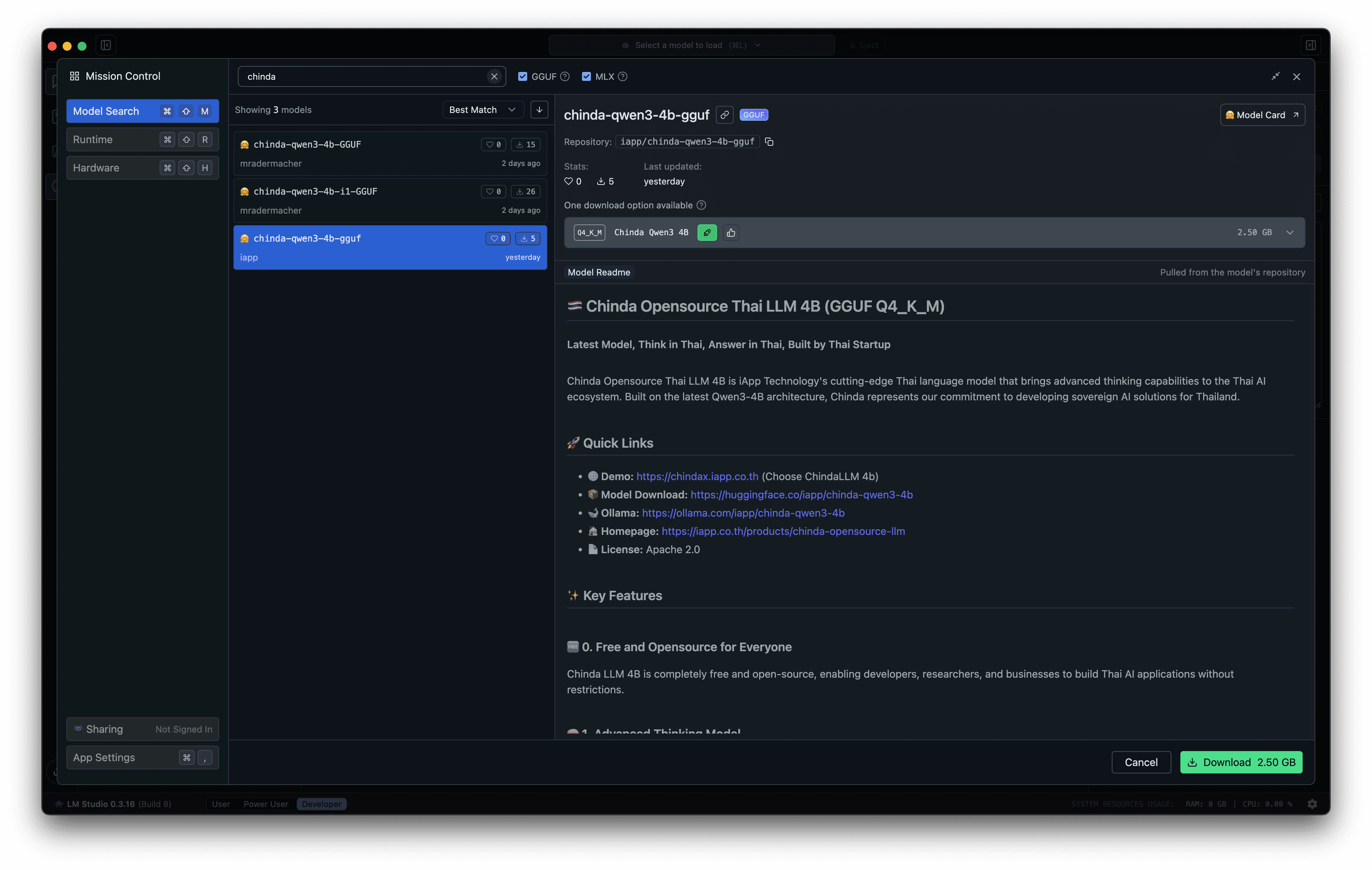 Searching for Chinda
